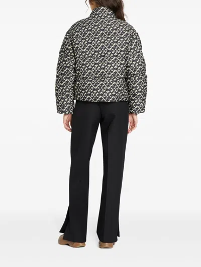 Tory Burch T Monogram Down Jacket In Black