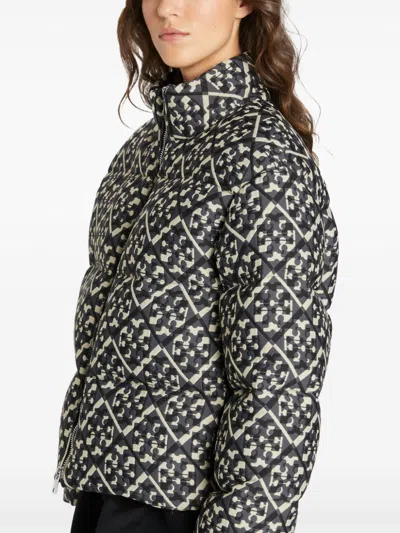 Tory Burch T Monogram Down Jacket In Black