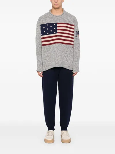 POLO RALPH LAUREN FLAG-MOTIF JUMPER 