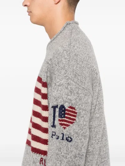 POLO RALPH LAUREN FLAG-MOTIF JUMPER 