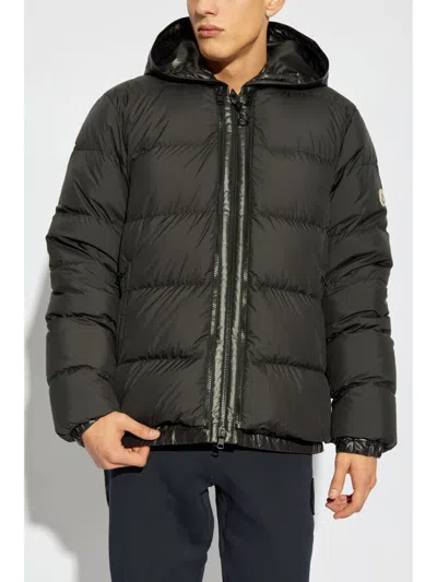 Moncler Zip-up Hooded Puffer Jacket In Black