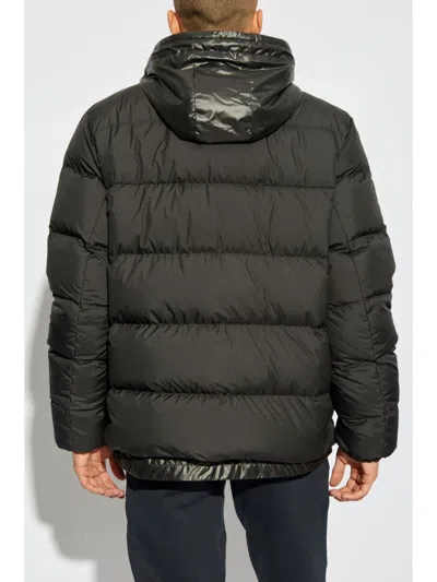 Moncler Zip-up Hooded Puffer Jacket In Black