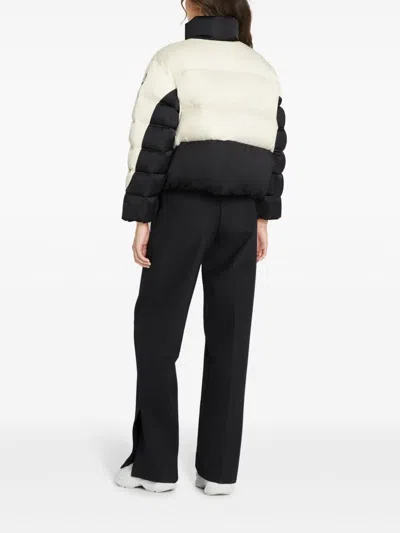 Shop Tory Burch Colour-block Down Jacket In Black