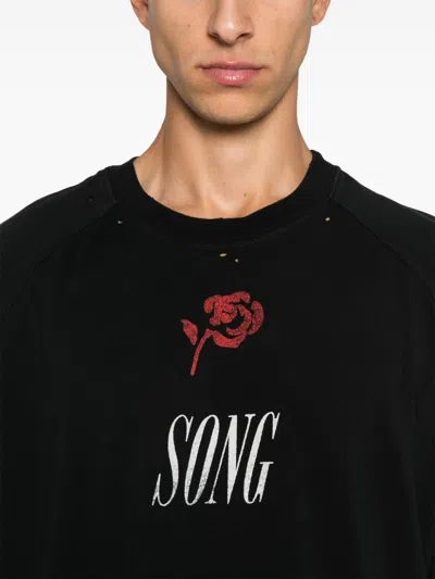 Song For The Mute Song Graphic-print Cotton-jersey T-shirt In Black