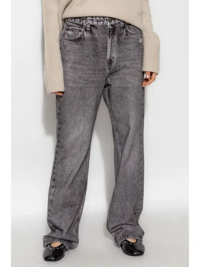 Rag & Bone Straight-leg Jeans In Grey