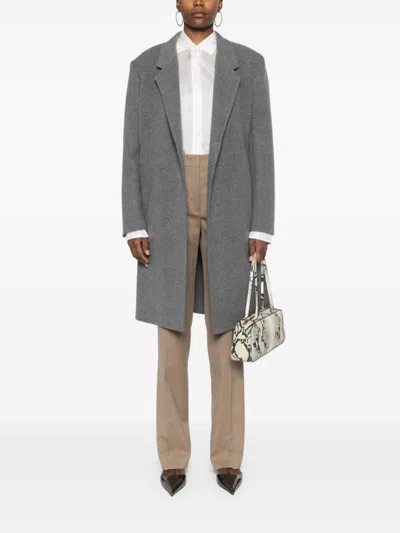 Jil Sander Wool Ripstop Trousers In Brown
