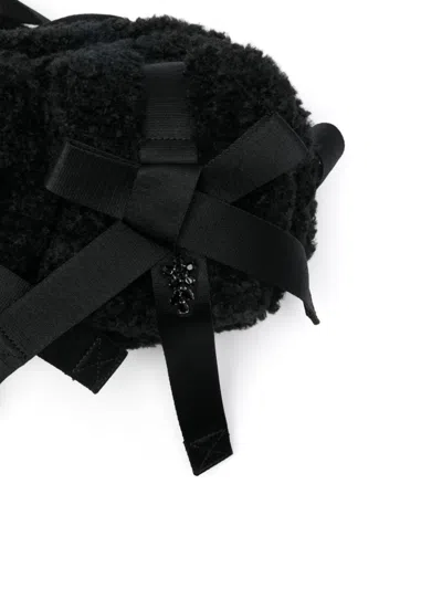 Simone Rocha Classic Bow Cross Body Bag In Black