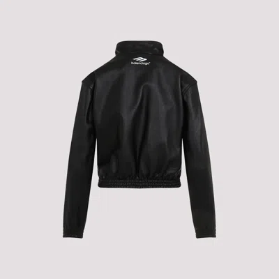 Shop Balenciaga Fitted Tracksuit Jacket In Black