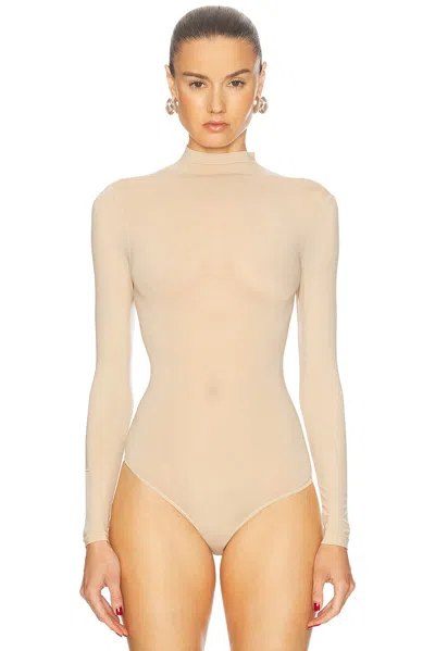 Wolford Buenos Aires String Bodysuit In Cafe Au Lait