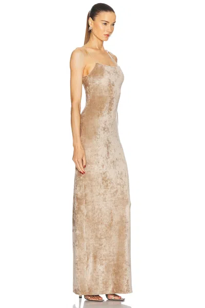 Priscavera Square Neck Maxi Dress In Sand
