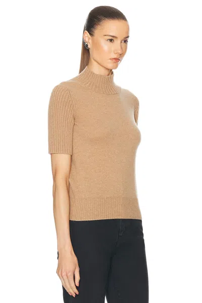 Khaite Cecil High-neck Cashmere Top In Camel