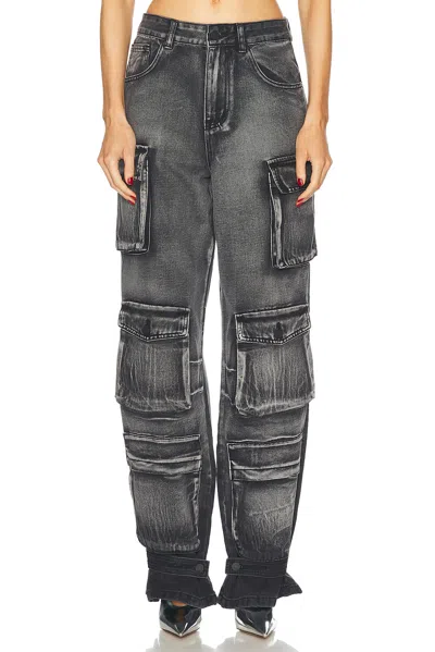 Rta Lea Cargo Jean In Charcoal Smoke