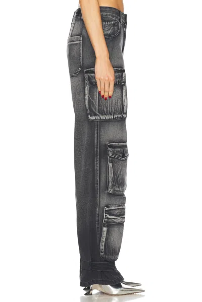 Rta Lea Cargo Jean In Charcoal Smoke