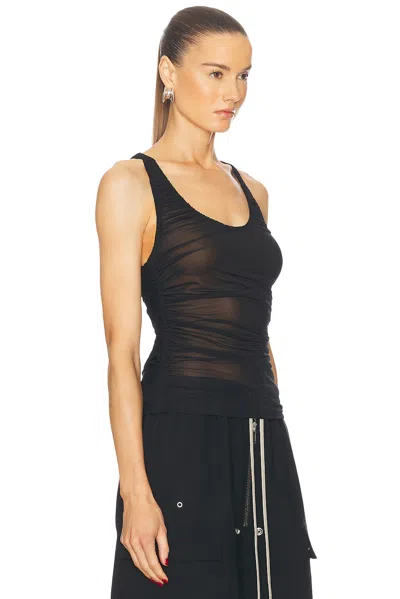 Atlein Hyper Ruched Tank Top In Black