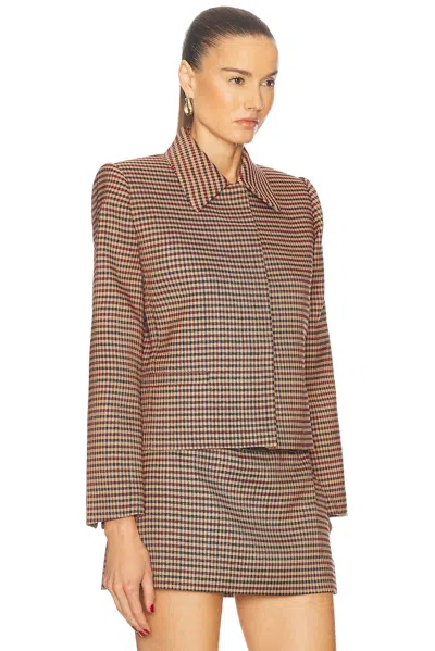 Ser.o.ya Jessamine Jacket In Camel Houndstooth