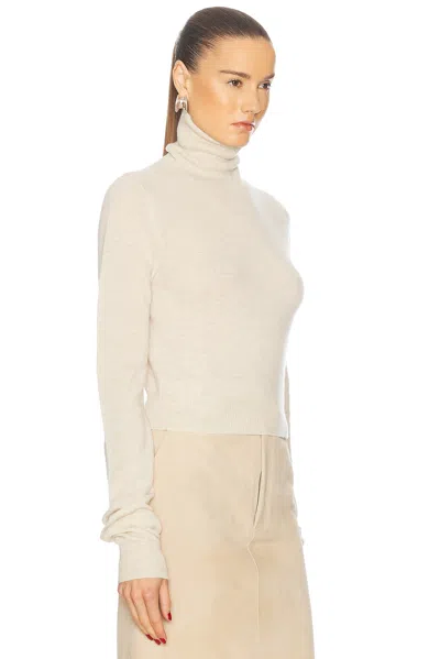 Éterne Etienne Cashmere Turtleneck Sweater In Oatmeal