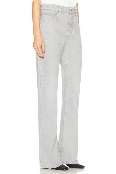 Bottega Veneta Light Grey Washed Denim Flared Jeans In Light Grey