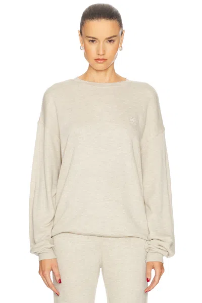 Éterne Oversized Crewneck Sweatshirt In Heather Oatmeal