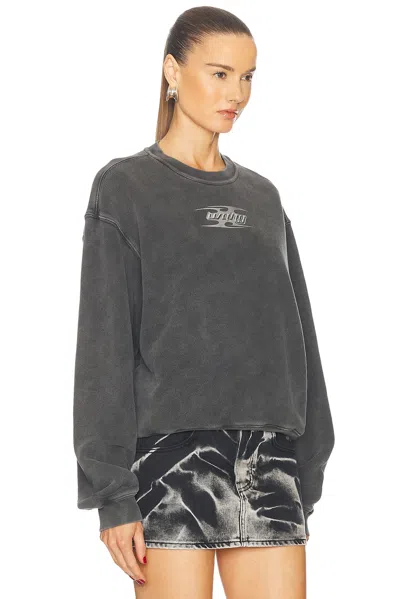 Alexander Wang Crewneck Sweatshirt In Washed Cedar
