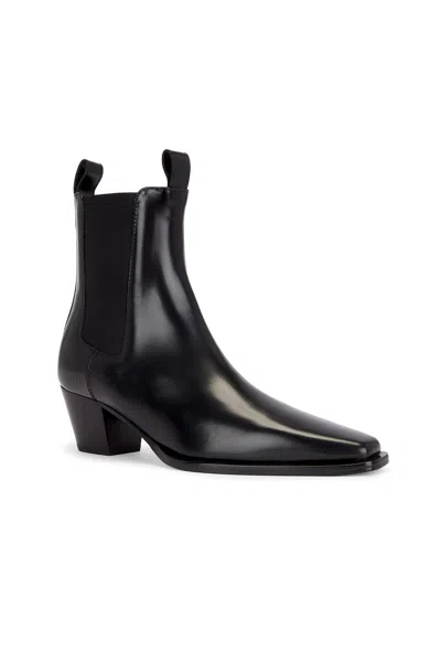 Totême Toteme Woman Ankle Boots Black Size 11 Leather