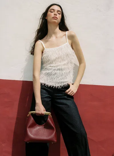 Elleme Boomerang Caviar Leather Burgundy-pre Order Delivery In 3 Weeks In Burgundy