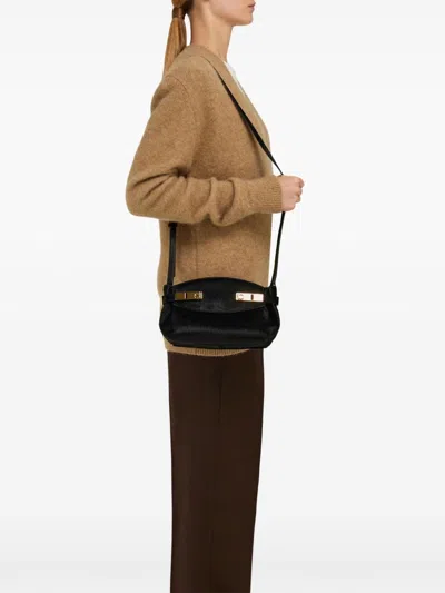 Ferragamo Large Hug Pouch In Black