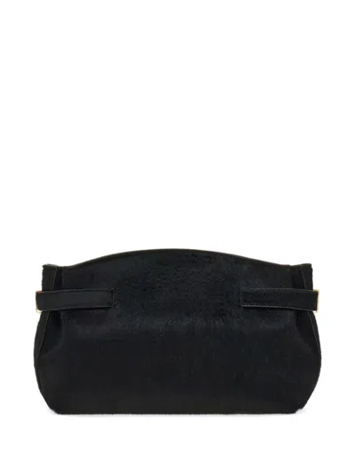 Ferragamo Large Hug Pouch In Black