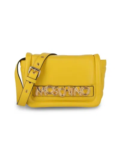 Moschino Women's Balloon Logo Shoulder Bag In Yellow