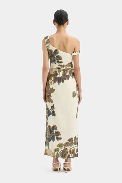 Sir Evalita Twist Midi Dress In Pine Valley