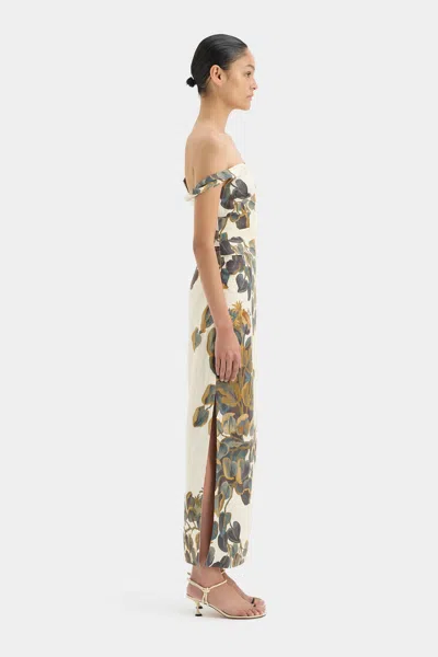 Sir Evalita Twist Midi Dress In Pine Valley