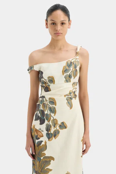 Sir Evalita Twist Midi Dress In Pine Valley