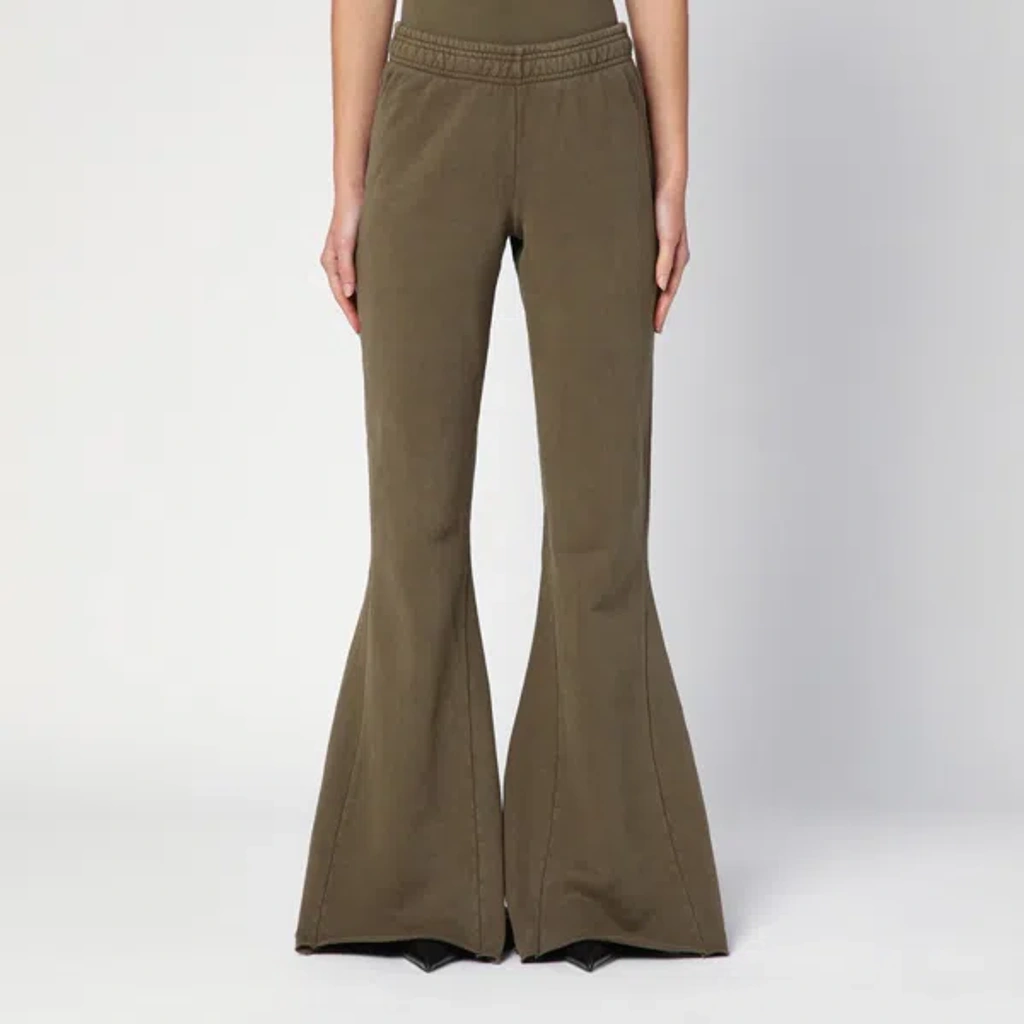 パンツ ENTIRE STUDIOS ORGANIC COTTON MILITARY GREEN FLARED TROUSERS Entire Studios Organic Cotton Military Green Flared Trousers