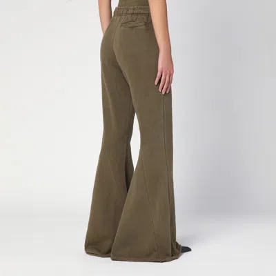 Entire Studios Organic Cotton Military Green Flared Trousers In Green