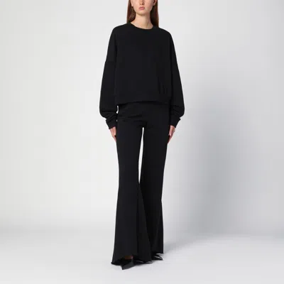 Entire Studios Flared Cotton Track Pants In Grey