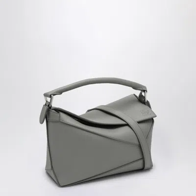 Shop Loewe Small Bag Puzzle Pearl Grey In Orange