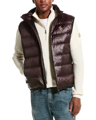 Moncler Polyester Vest In Brown