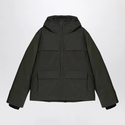 K-way Dark Green Hooded Jacket In Green