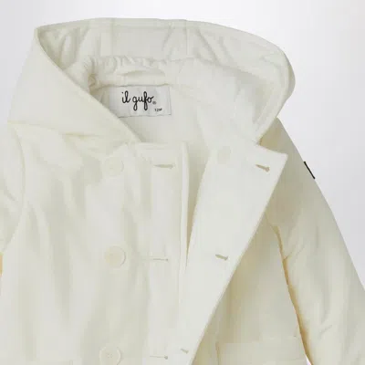 Il Gufo White Microfibre Double-breasted Jacket In White