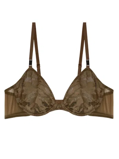 Diesel X Fenty By Rihanna Camo-lace-plunge-bra  Green Color   Composition   84%pa 16%ea+cont67%pa 33%ea  Id A156440lkbx In Green