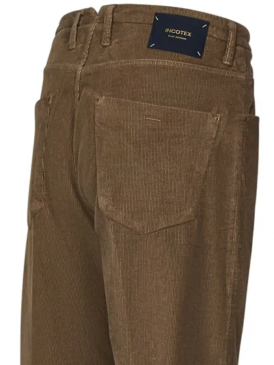 Shop Incotex Trousers In Brown