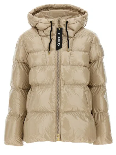 Shop Pinko 'eleodoro Caban' Down Jacket In Beige