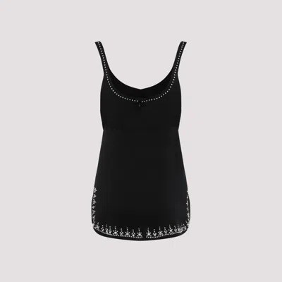 Rabanne Mini Dress With Asymmetric Hem And Silver-tone Studs In Black