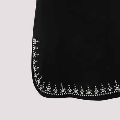 Rabanne Mini Dress With Asymmetric Hem And Silver-tone Studs In Black
