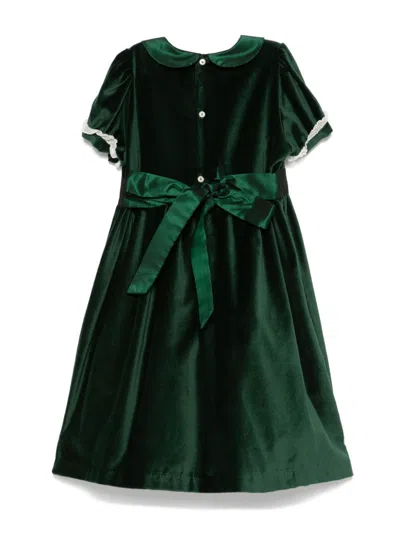 Siola Velvet Dress In 绿色