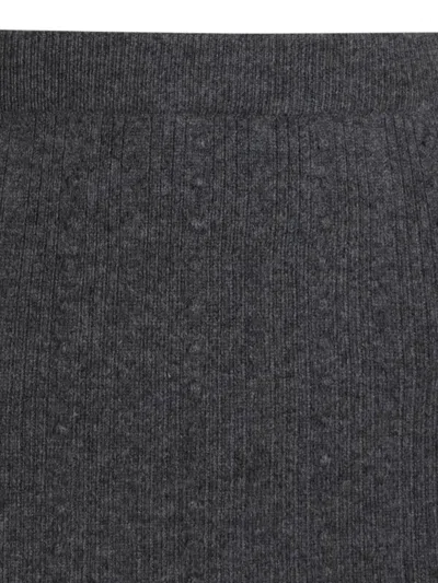 Fabiana Filippi Grey Wool Skirt In 灰色