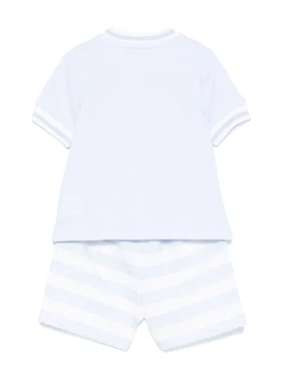 Patachou Striped Shorts Set In 蓝色