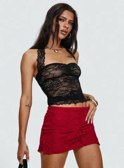 Princess Polly Gigi Lace Skort In Red