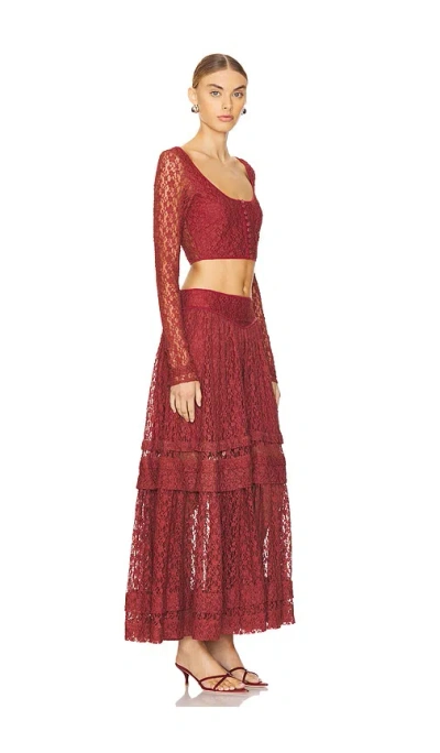 Free People Arcana Set In Burgundy