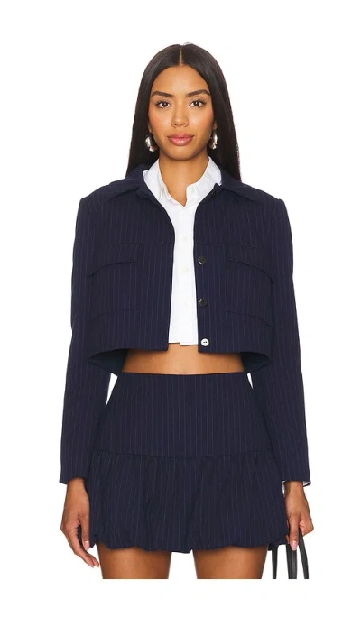 Amanda Uprichard Sanders Jacket In Navy