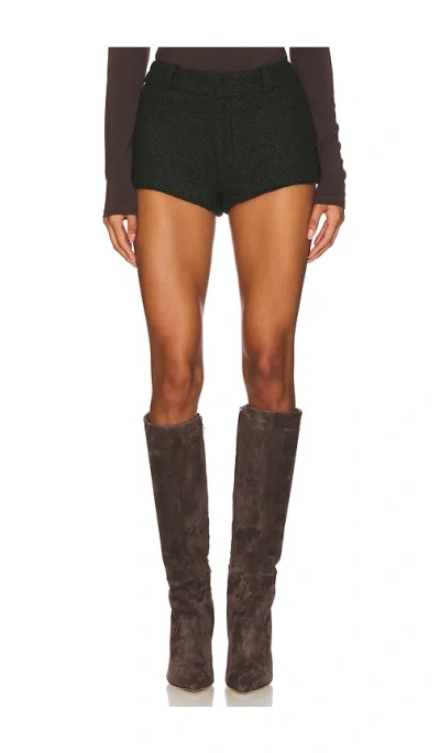 Amanda Uprichard Caresse Shorts In Dark Green
